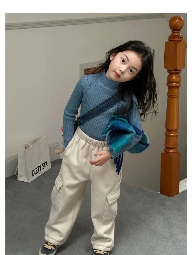 Girls Velvet Fleece Sweater Winter Warmth Multi Color — feature 30
