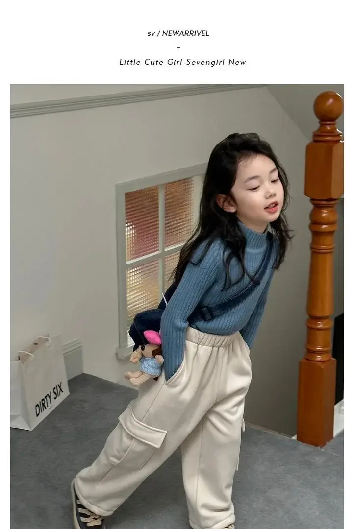 Girls Velvet Fleece Sweater Winter Warmth Multi Color — feature 31