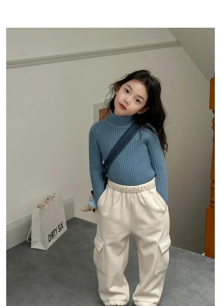 Girls Velvet Fleece Sweater Winter Warmth Multi Color — feature 32