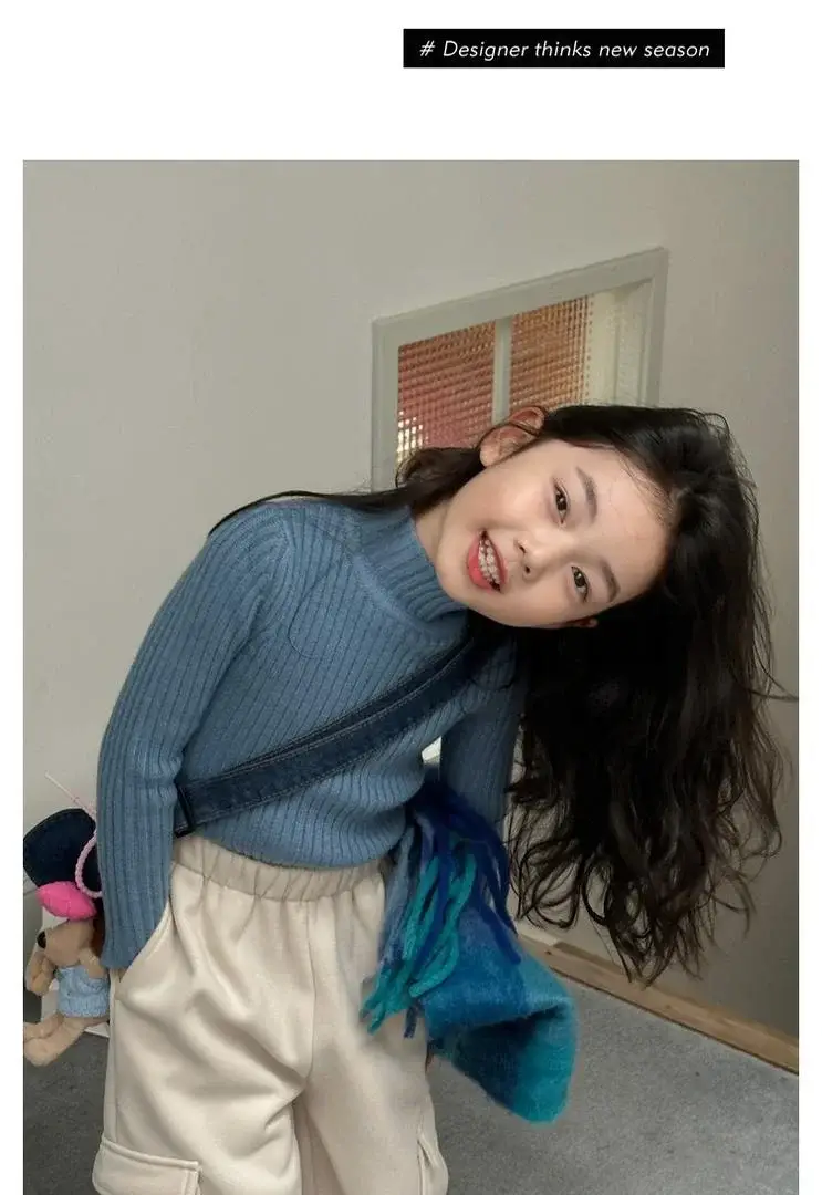 Girls Velvet Fleece Sweater Winter Warmth Multi Color — feature 34