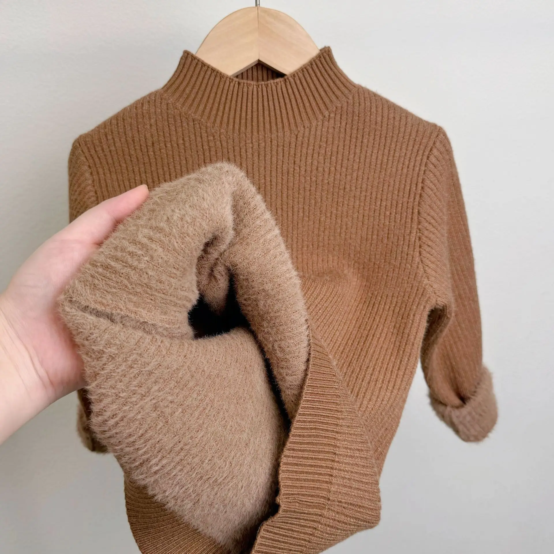 Girls Velvet Fleece Sweater Winter Warmth Multi Color - Image 9