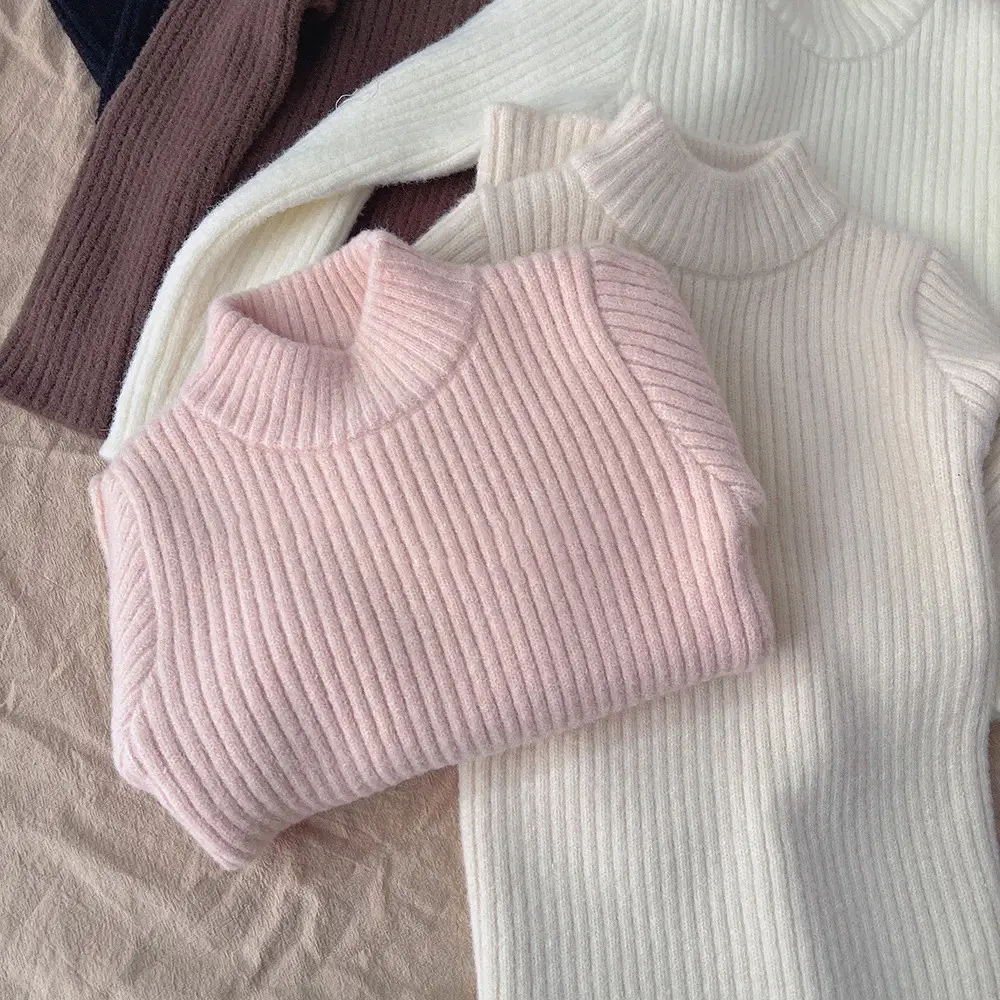 Girls Velvet Fleece Sweater Winter Warmth Multi Color - Image 4