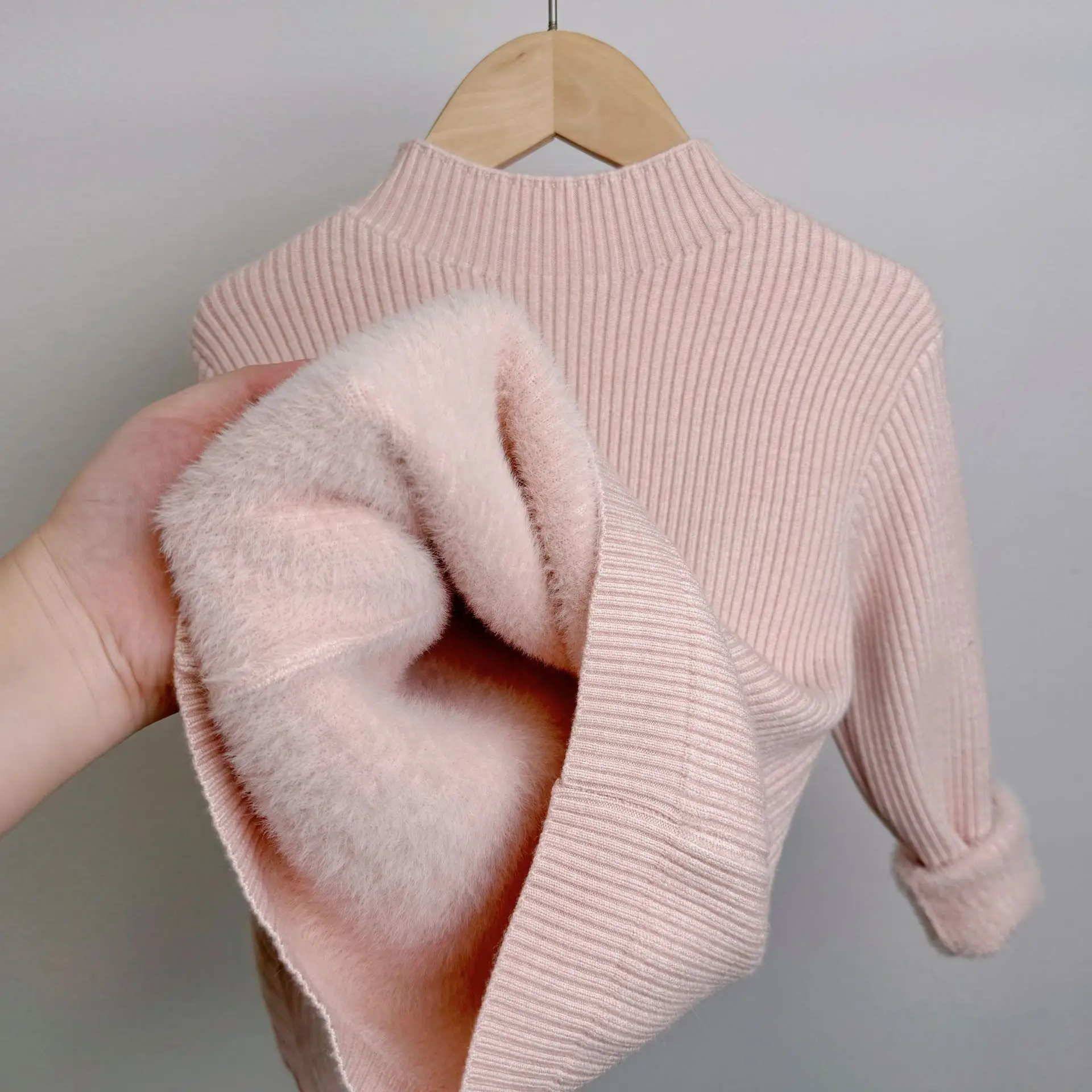 Girls Velvet Fleece Sweater Winter Warmth Multi Color - Image 6