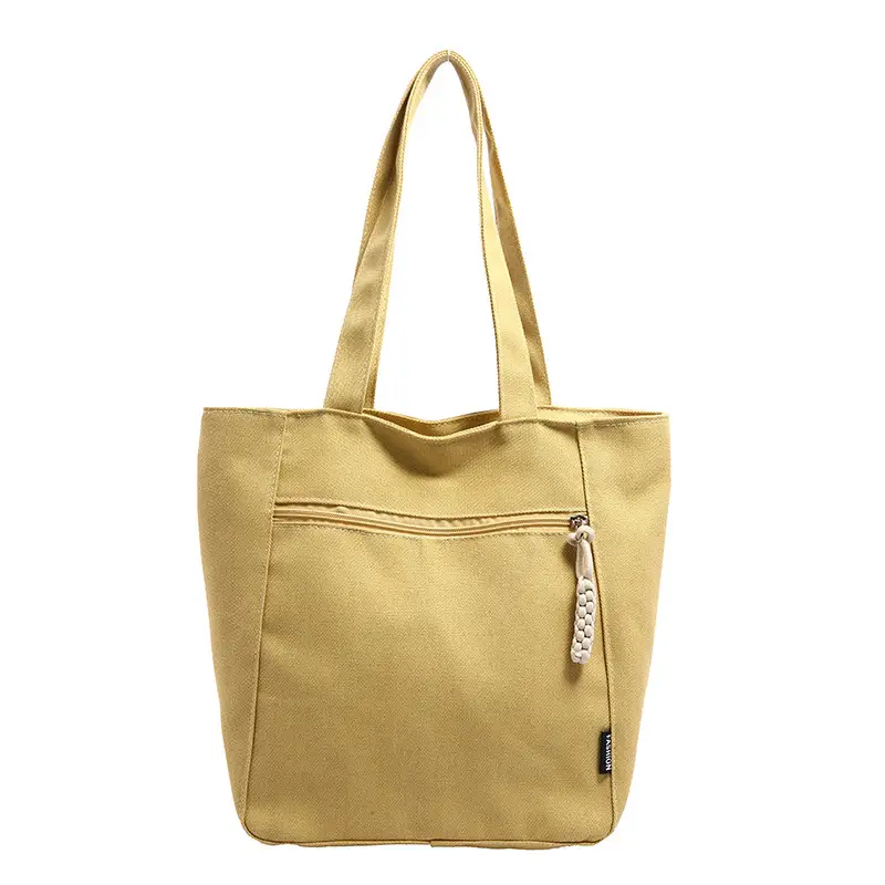 Women Canvas Tote Bag Large Capacity Gold 2023 - Image 8