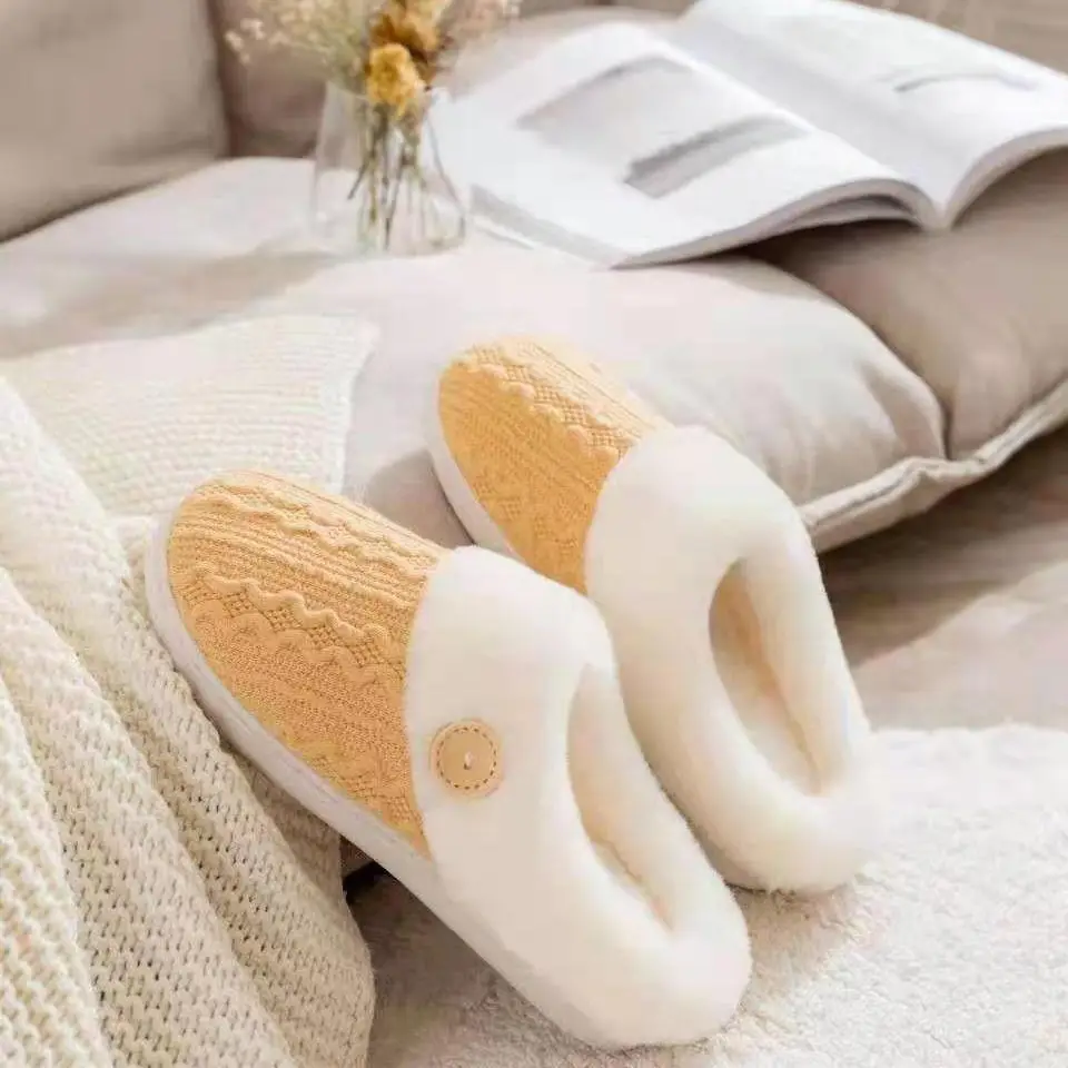 Home Cross-Border Cotton Slippers, Confinement Shoes, Cotton Slippers, European and American Size Woolen Slippers, Order Memory Foam Amazon - Image 11