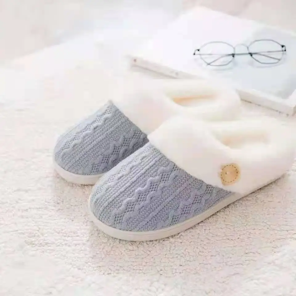 Home Cross-Border Cotton Slippers, Confinement Shoes, Cotton Slippers, European and American Size Woolen Slippers, Order Memory Foam Amazon - Image 12