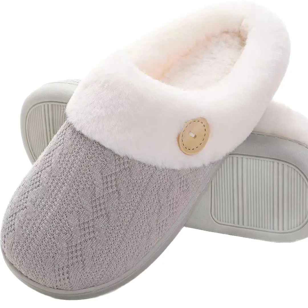 Home Cross-Border Cotton Slippers, Confinement Shoes, Cotton Slippers, European and American Size Woolen Slippers, Order Memory Foam Amazon - Image 13