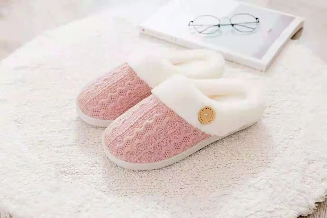 Home Cross-Border Cotton Slippers, Confinement Shoes, Cotton Slippers, European and American Size Woolen Slippers, Order Memory Foam Amazon - Image 4