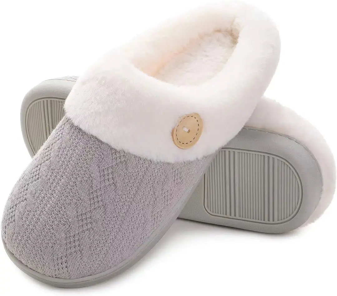 Home Cross-Border Cotton Slippers, Confinement Shoes, Cotton Slippers, European and American Size Woolen Slippers, Order Memory Foam Amazon - Image 8