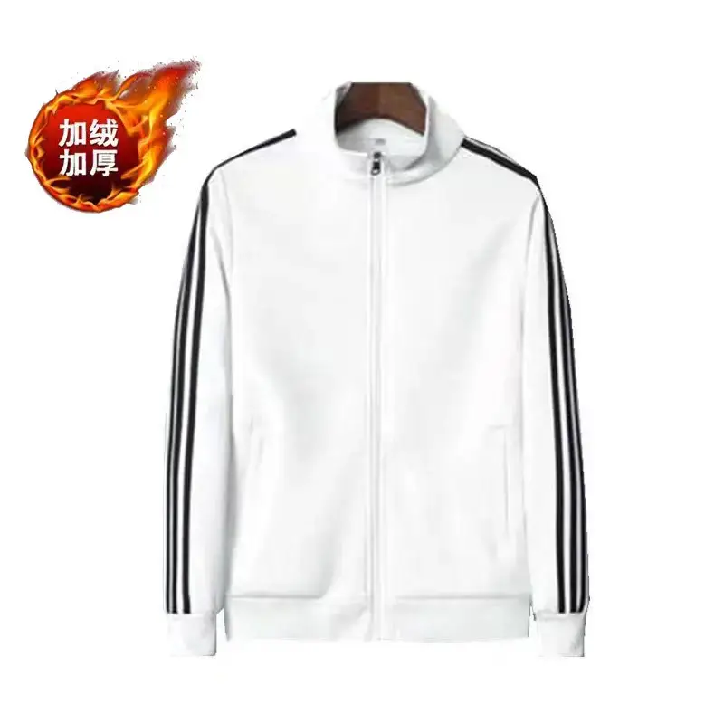 Men Black 3 Stripes Track Suit Sweatshirt Pants Set - Image 13