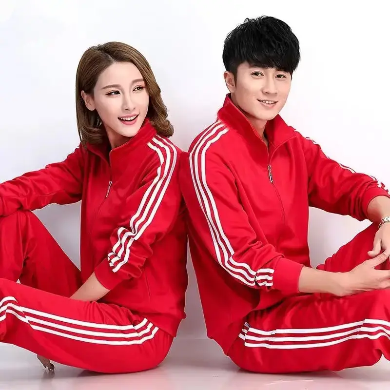 Men Black 3 Stripes Track Suit Sweatshirt Pants Set - Image 3