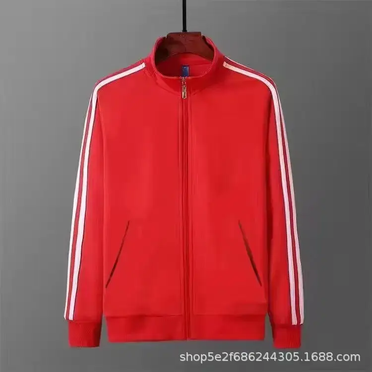 Men Black 3 Stripes Track Suit Sweatshirt Pants Set - Image 8