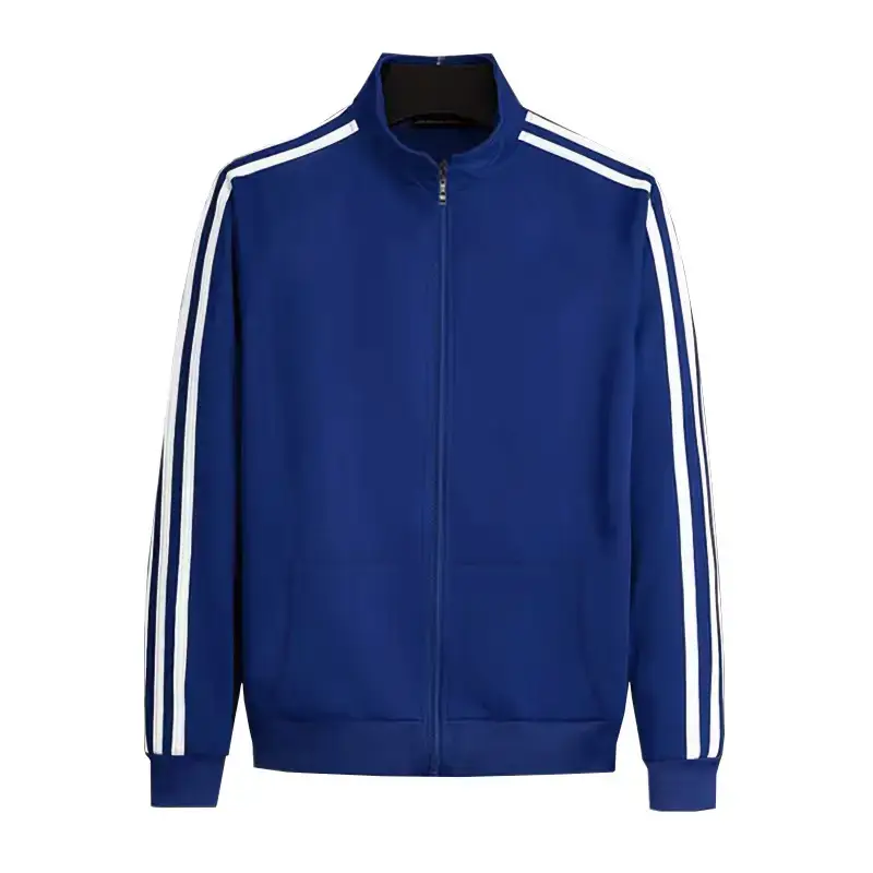 Men Black 3 Stripes Track Suit Sweatshirt Pants Set - Image 9
