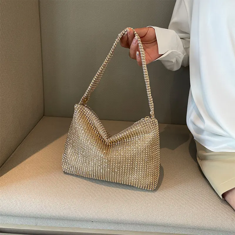 Purple Rhinestone Shoulder Bag for Women - Image 8