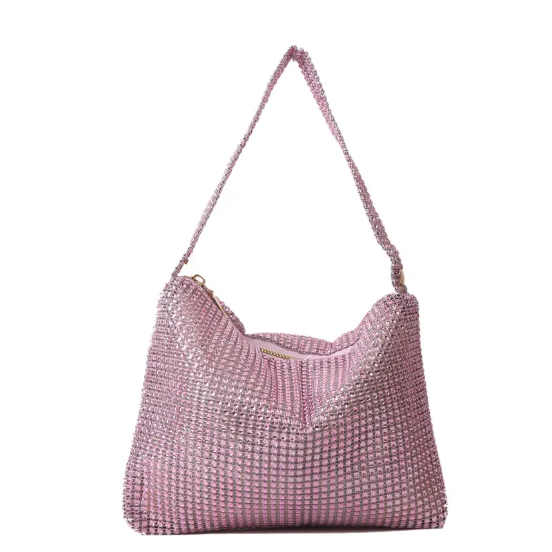 Purple Rhinestone Shoulder Bag for Women - Image 6