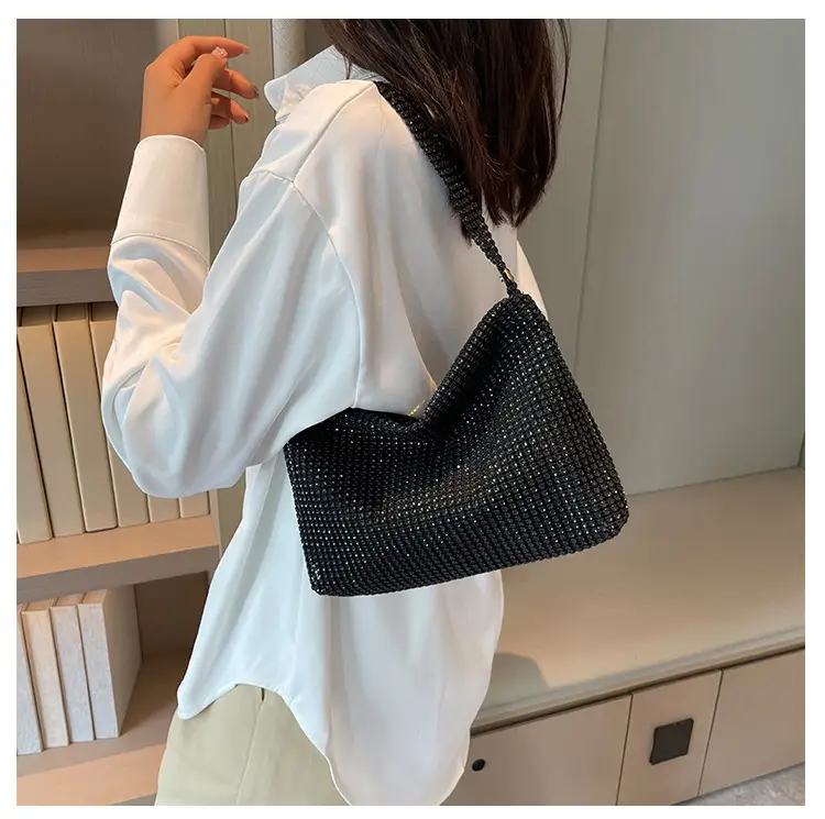 Purple Rhinestone Shoulder Bag for Women — feature 13
