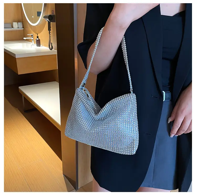 Purple Rhinestone Shoulder Bag for Women — feature 16