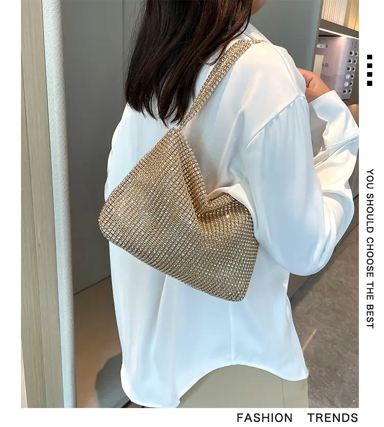 Purple Rhinestone Shoulder Bag for Women — feature 2
