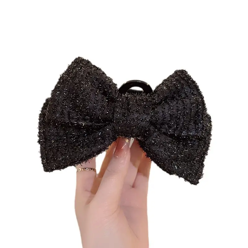 2023 Autumn Winter Hair Clips with Red & Black Bow - Image 5