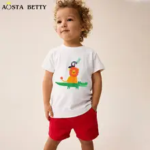 Kids Motorcycle Printed Cotton T-Shirt White Crewneck — feature 8