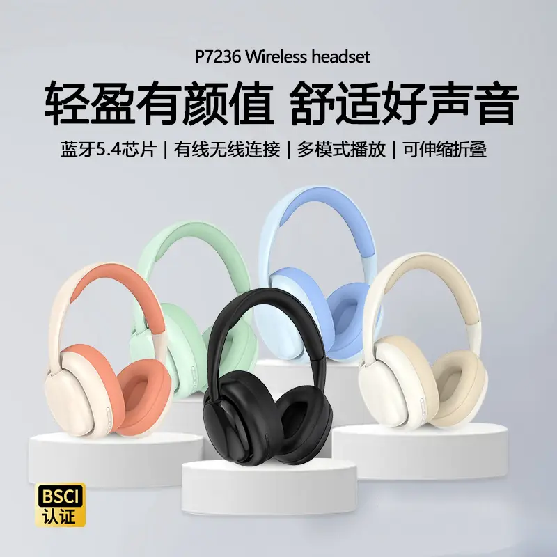 Wireless Over-Ear Bluetooth Headphones Black - Image 8
