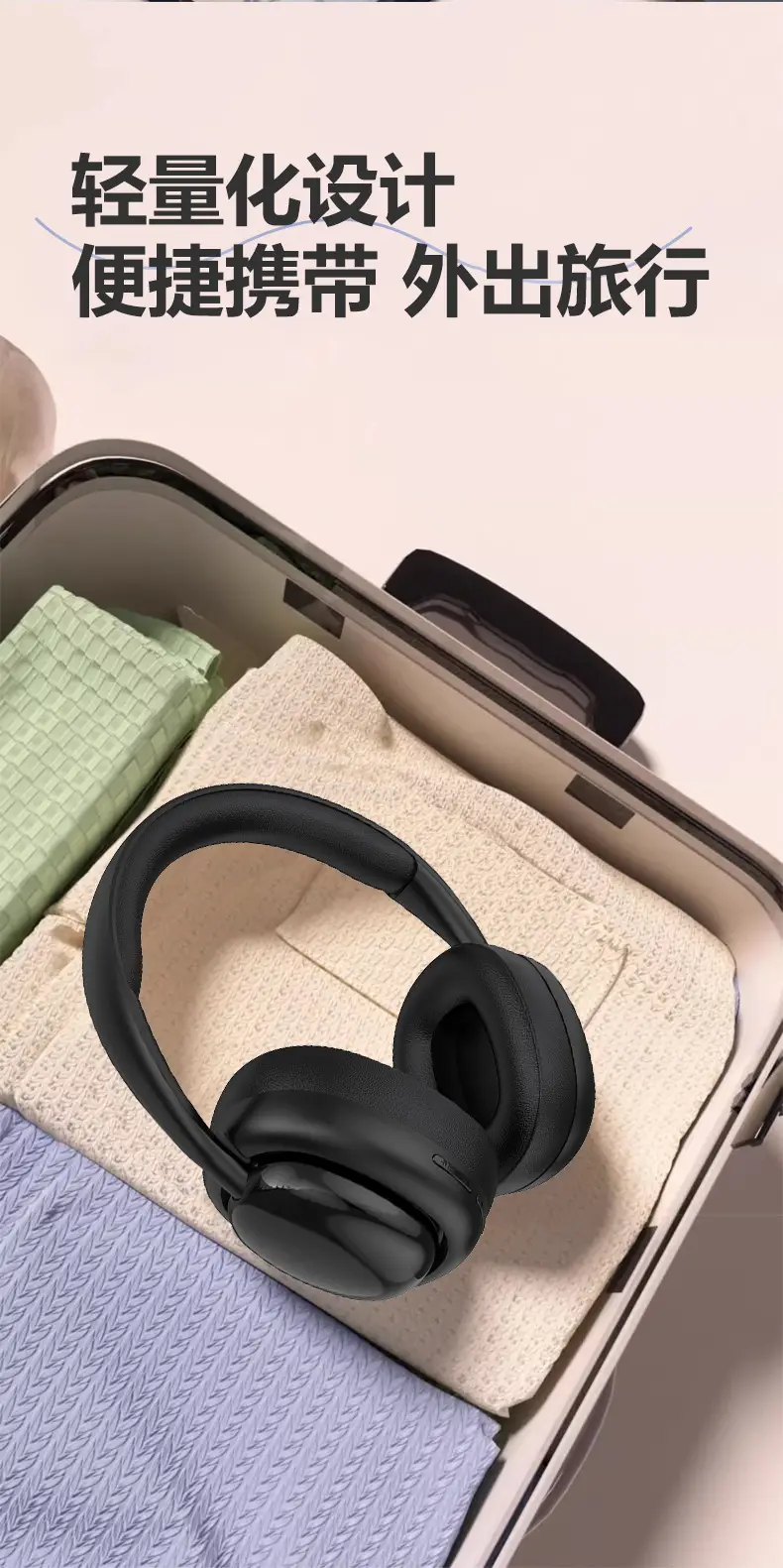 Wireless Over-Ear Bluetooth Headphones Black — feature 14