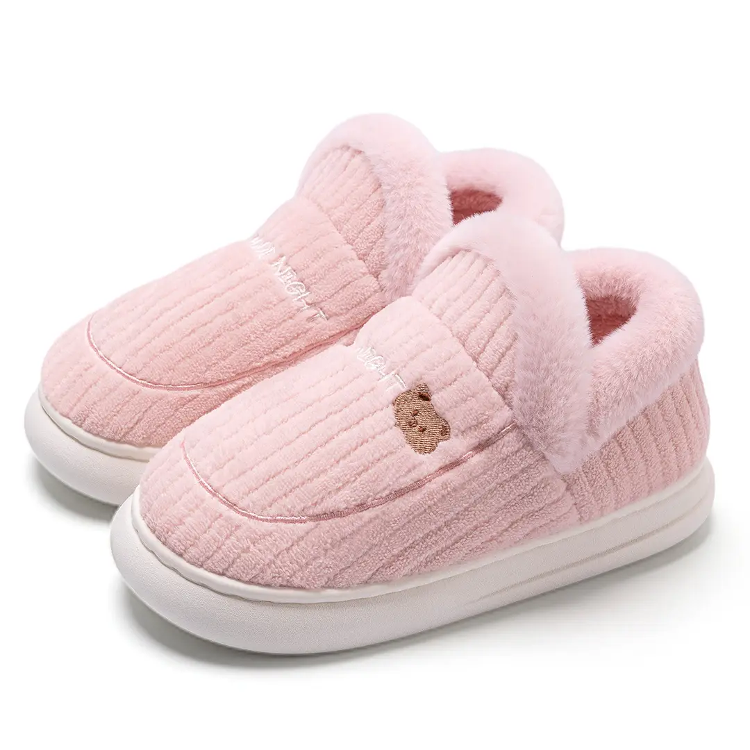 Women's Winter Cotton Slippers with Heel Cover, 2026 New Model, Indoor Warm Plush Thick-Soled Cotton Shoes for Men and Women in Winter - Image 9