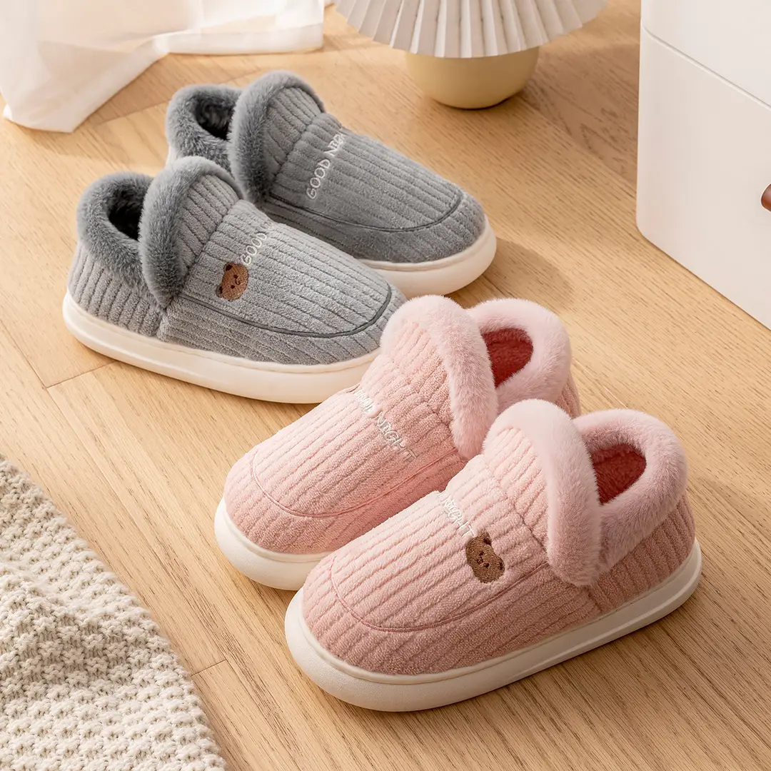Women's Winter Cotton Slippers with Heel Cover, 2026 New Model, Indoor Warm Plush Thick-Soled Cotton Shoes for Men and Women in Winter — feature 15