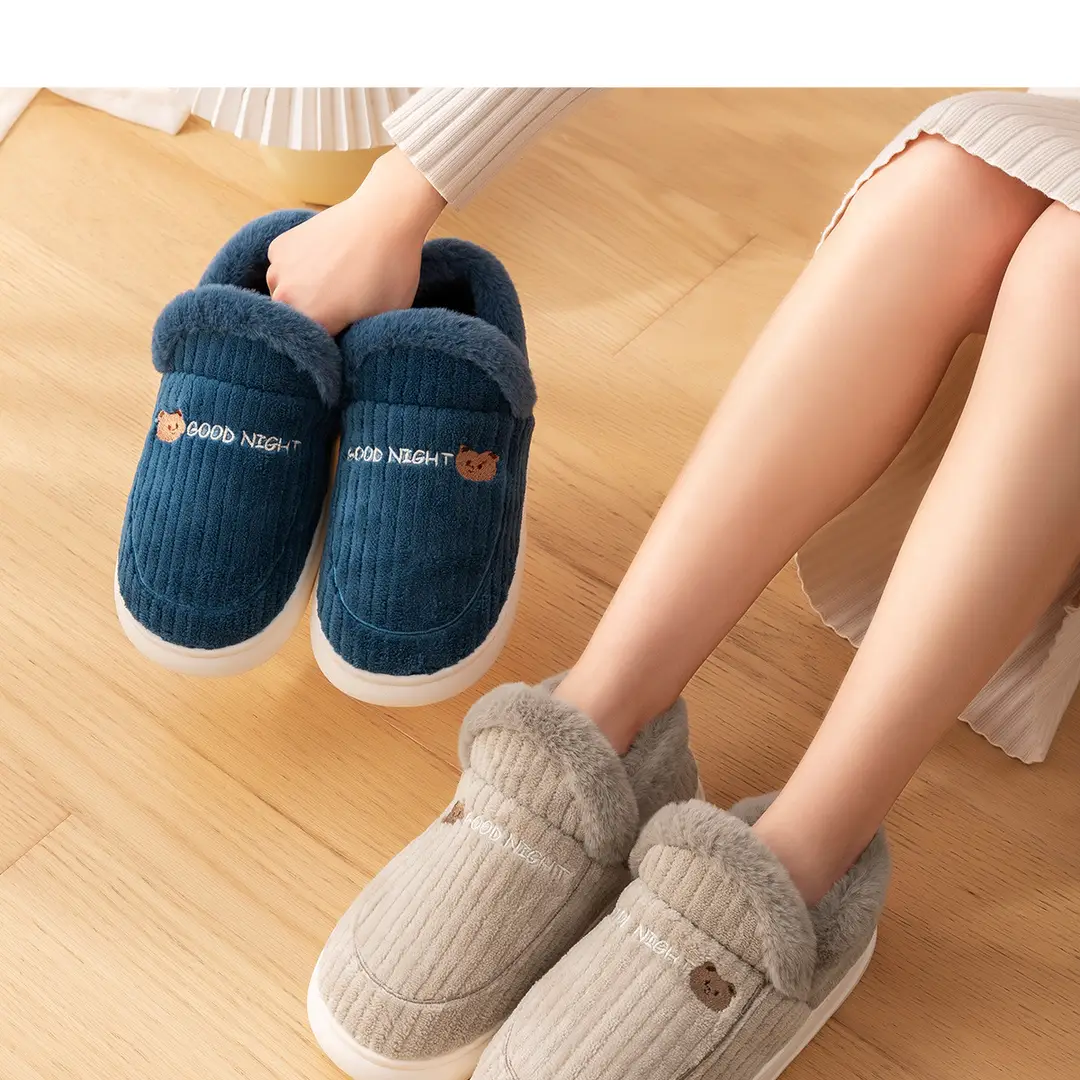 Women's Winter Cotton Slippers with Heel Cover, 2026 New Model, Indoor Warm Plush Thick-Soled Cotton Shoes for Men and Women in Winter — feature 17