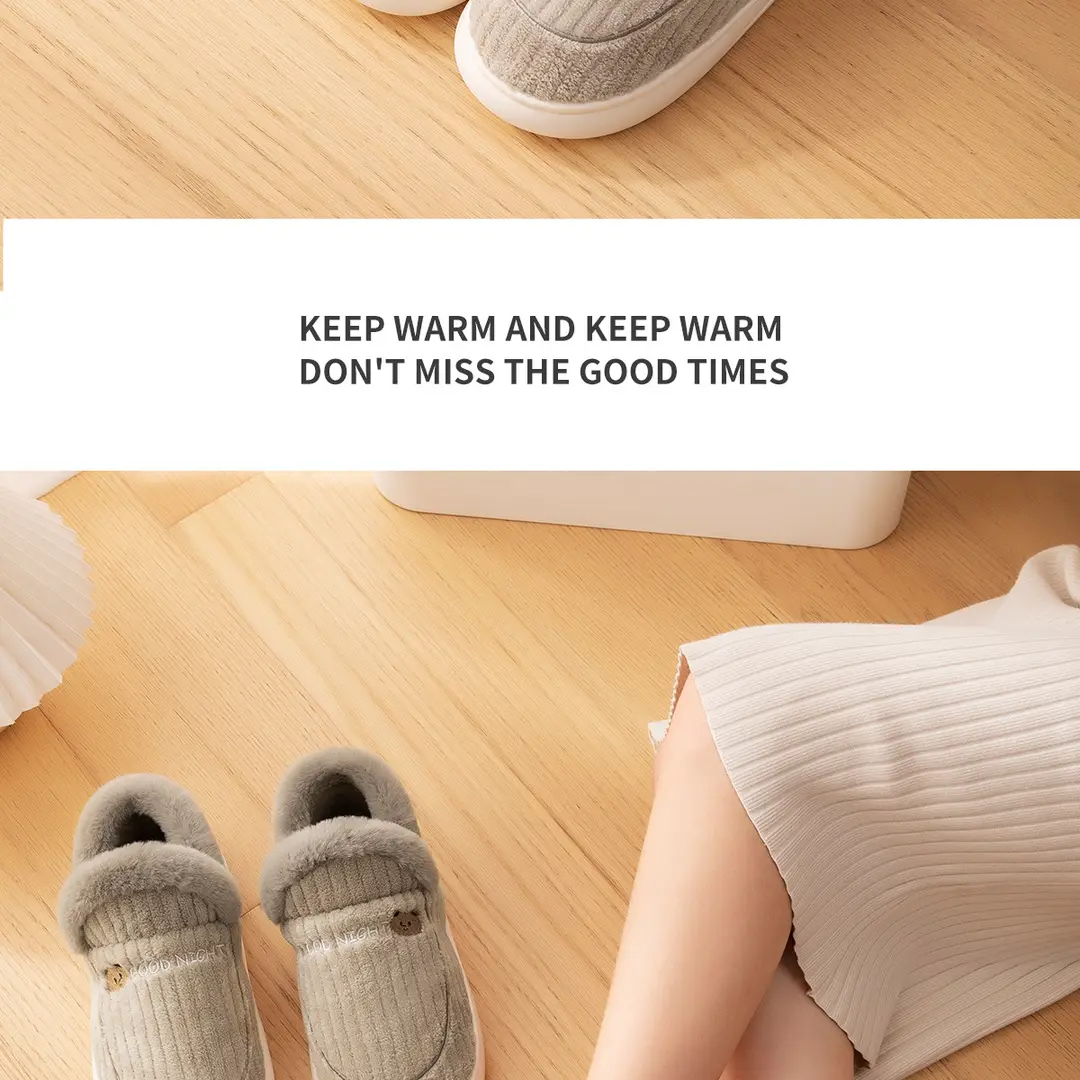 Women's Winter Cotton Slippers with Heel Cover, 2026 New Model, Indoor Warm Plush Thick-Soled Cotton Shoes for Men and Women in Winter — feature 18