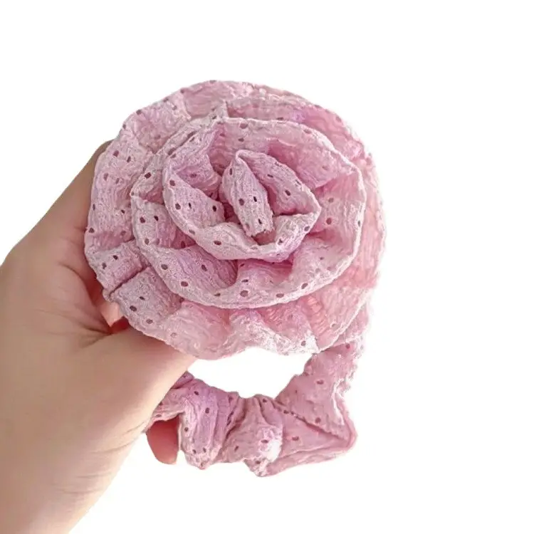 Red Rose Hair Ring for Women Autumn Winter New Year - Image 7