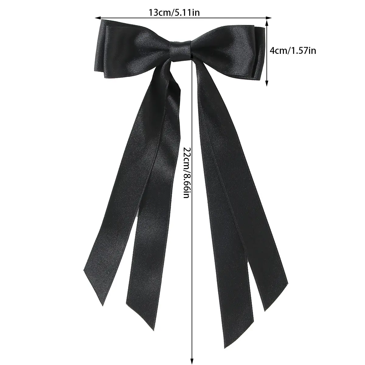 White Double-Bow Hairpin for Girls - Image 10