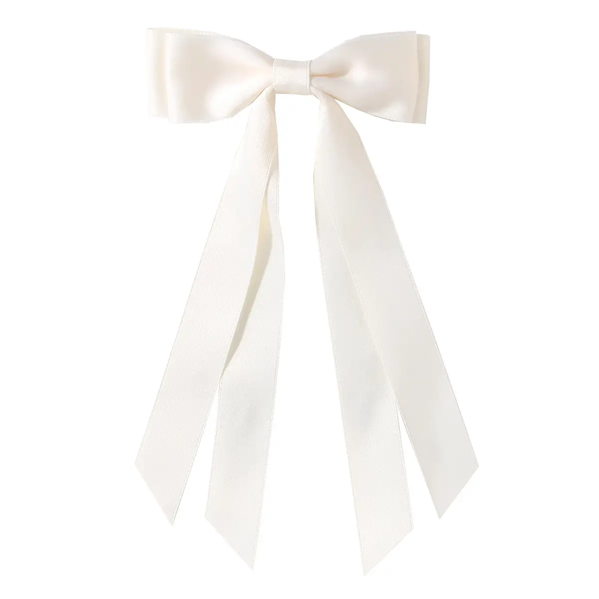 White Double-Bow Hairpin for Girls - Image 2