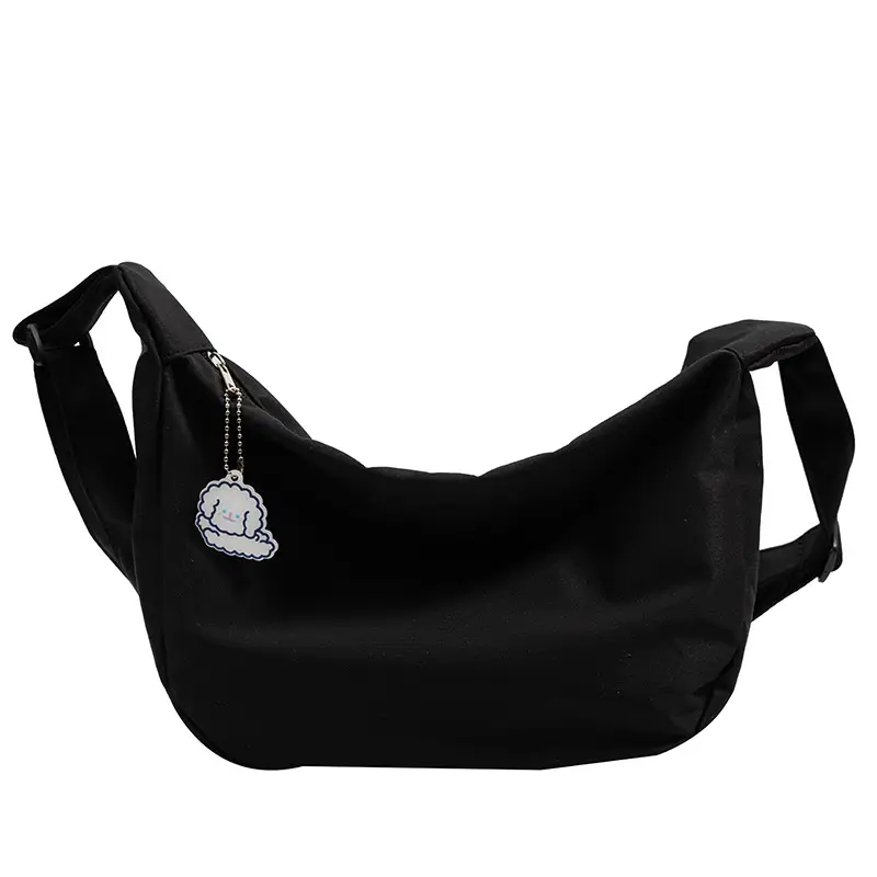 Japanese Style 2022 Retro Chic Girl Pure Color Soft Girl Shoulder Bag K-Style Trendy Ins Simple Crossbody Bag Dumpling Bag - Image 11