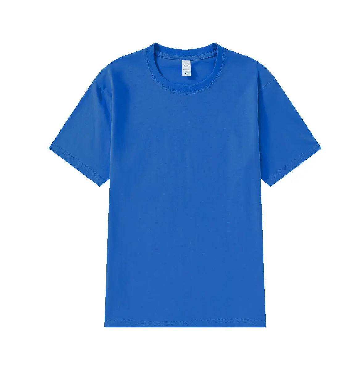 Men's Pure Cotton Beige T-Shirt Round Neck - Image 12