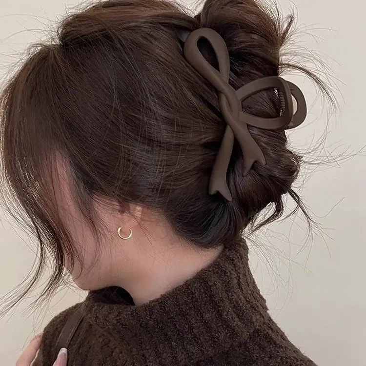 Maillard Frosted Hairpin Bow Clip for Women - Image 5