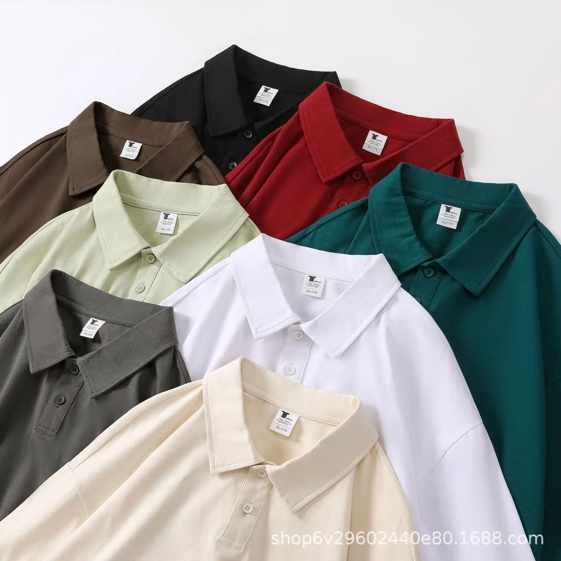 Pure Cotton White Polo Shirt Loose Fit Unisex - Image 13