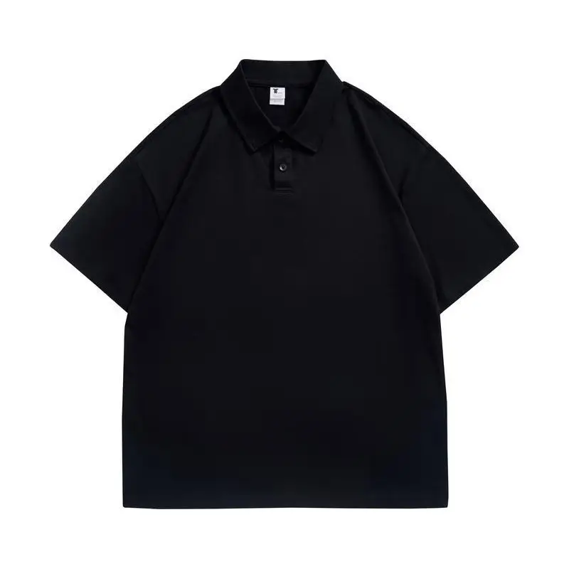Pure Cotton White Polo Shirt Loose Fit Unisex - Image 15