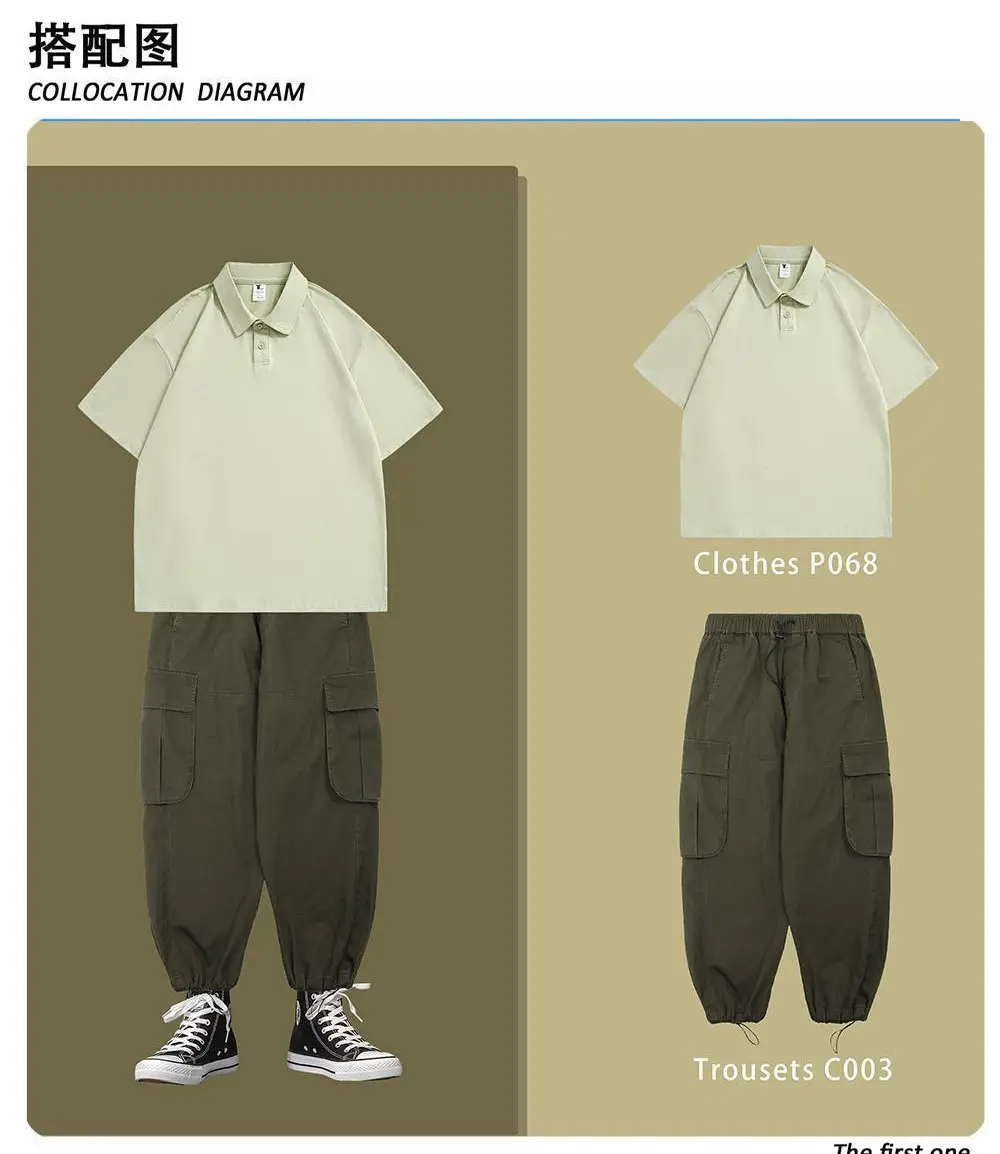 Pure Cotton White Polo Shirt Loose Fit Unisex — feature 12