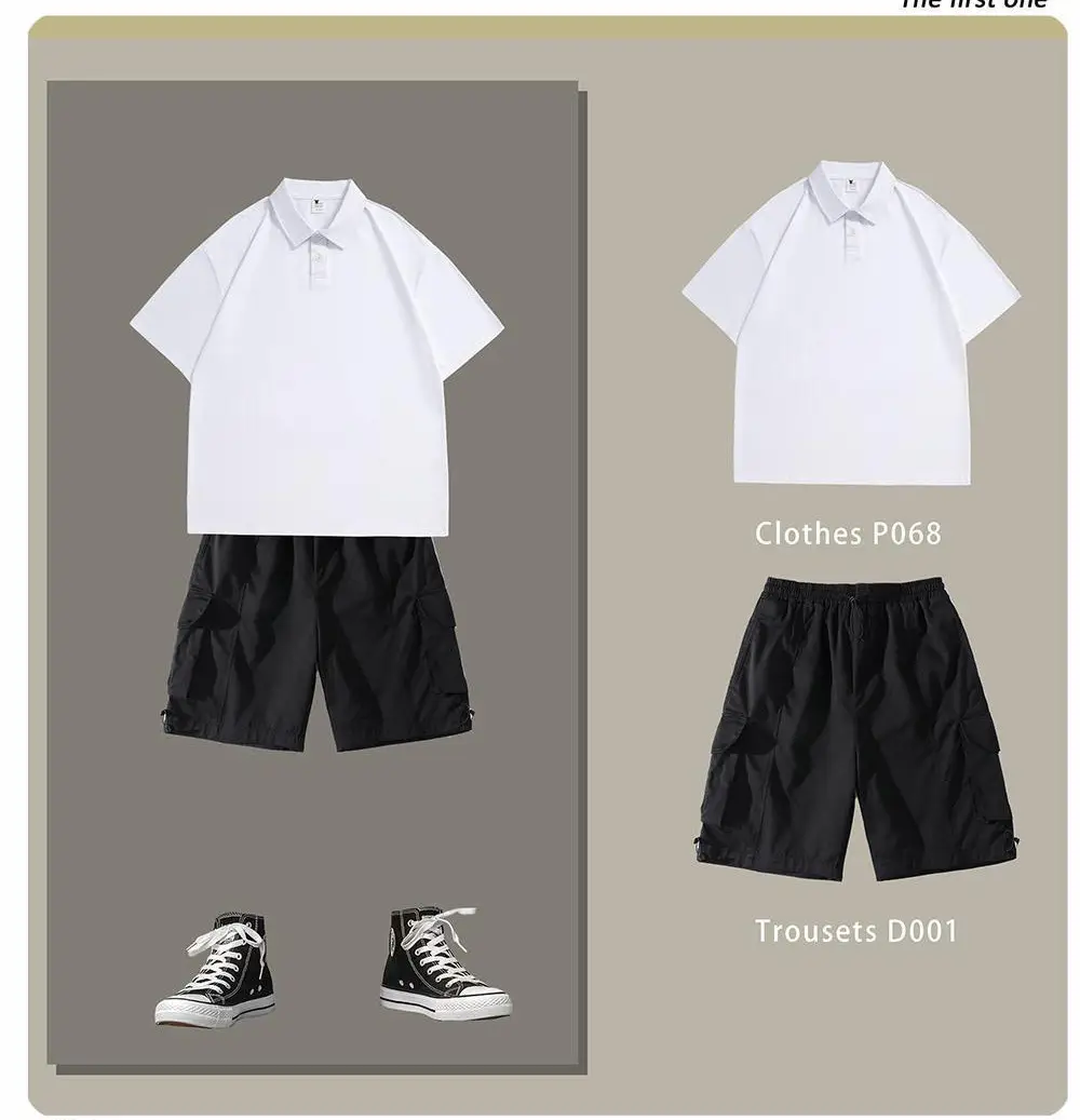 Pure Cotton White Polo Shirt Loose Fit Unisex — feature 13