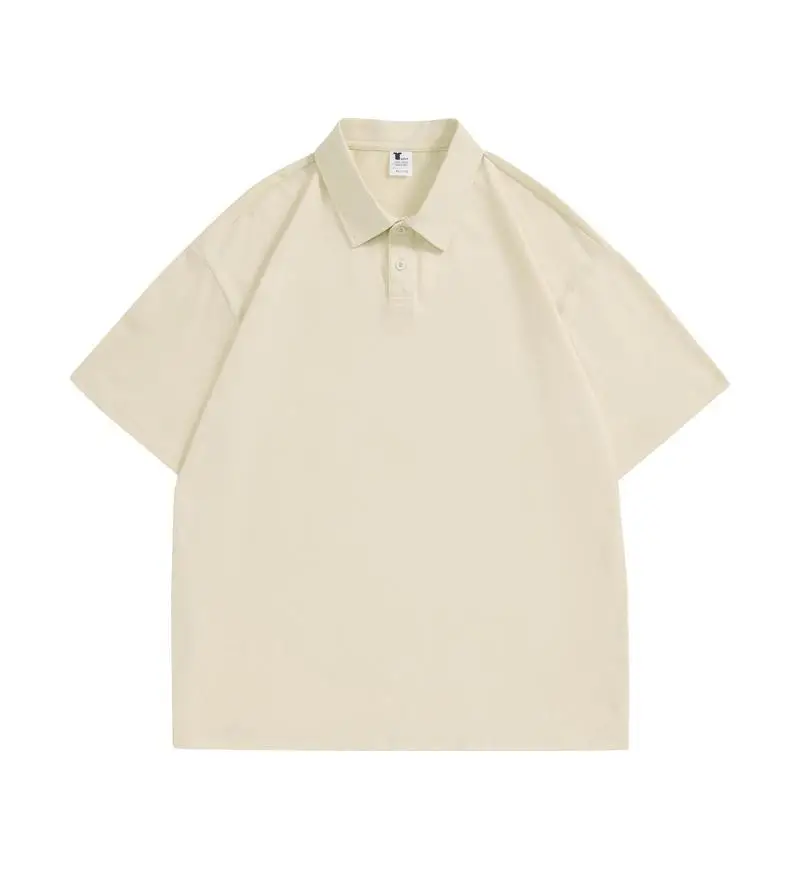 Pure Cotton White Polo Shirt Loose Fit Unisex - Image 3