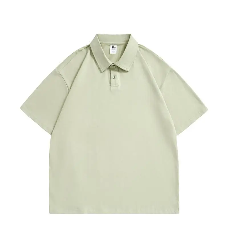Pure Cotton White Polo Shirt Loose Fit Unisex - Image 7