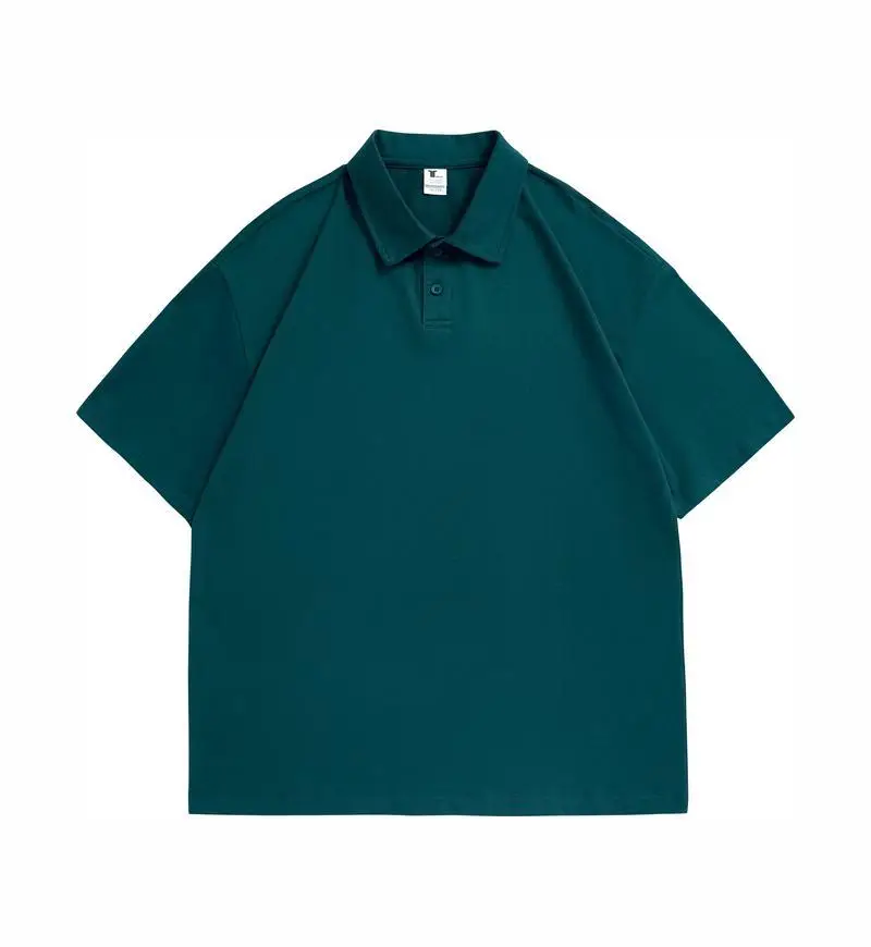Pure Cotton White Polo Shirt Loose Fit Unisex - Image 8