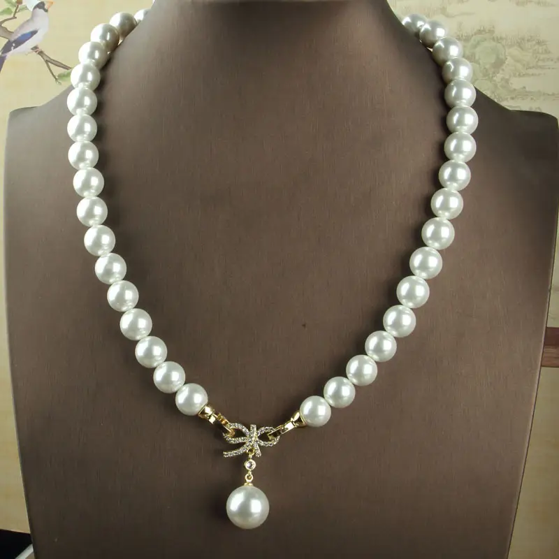 Tahitian Pearl Necklace 8-12mm Round Gold - Image 16
