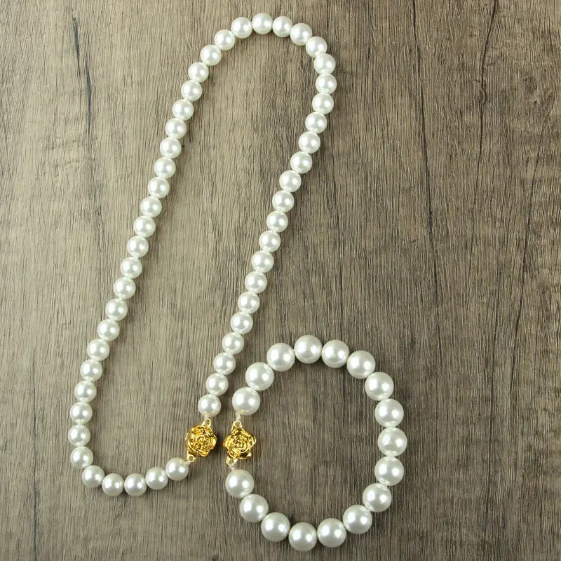 Tahitian Pearl Necklace 8-12mm Round Gold — feature 16