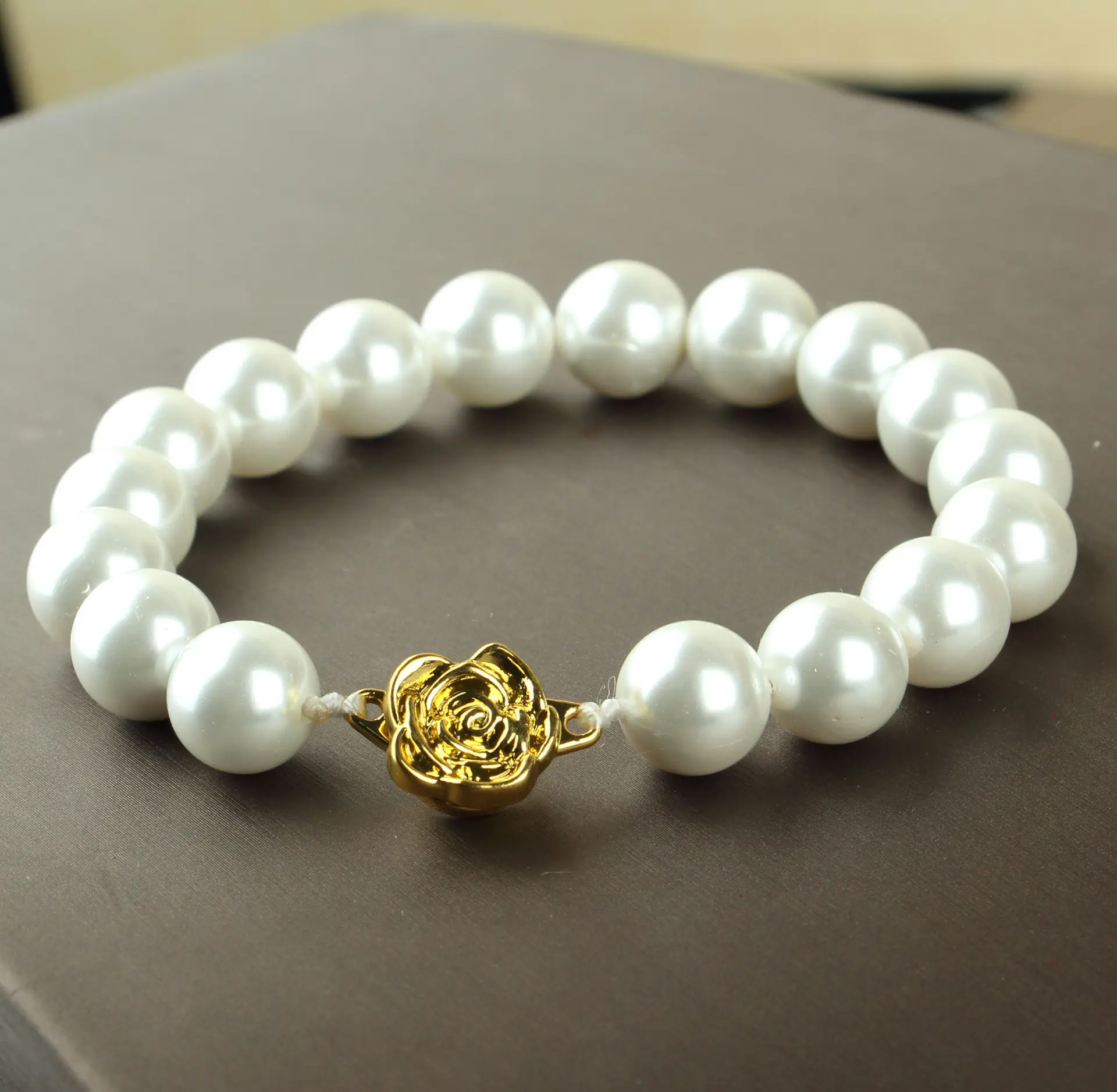 Tahitian Pearl Necklace 8-12mm Round Gold - Image 11
