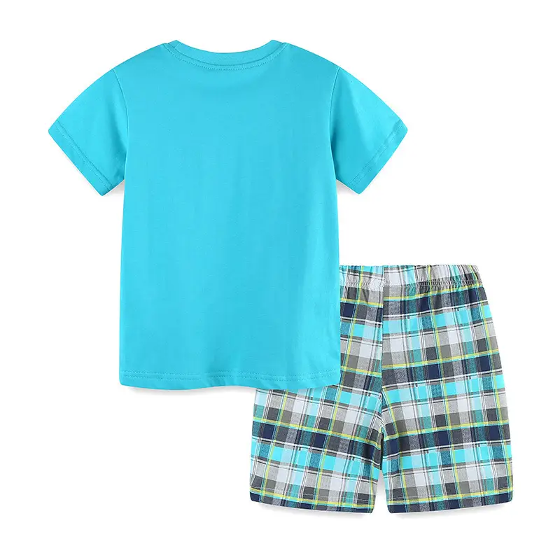 Kids Crocodile T-Shirt Blue Kids Sports Suit - Image 3