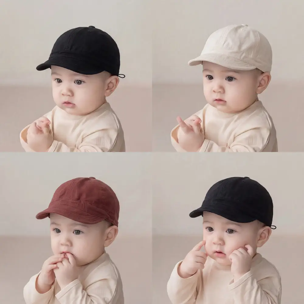 Yipan Kids Baseball Caps Black White Red Spring Autumn 2025 - Image 33