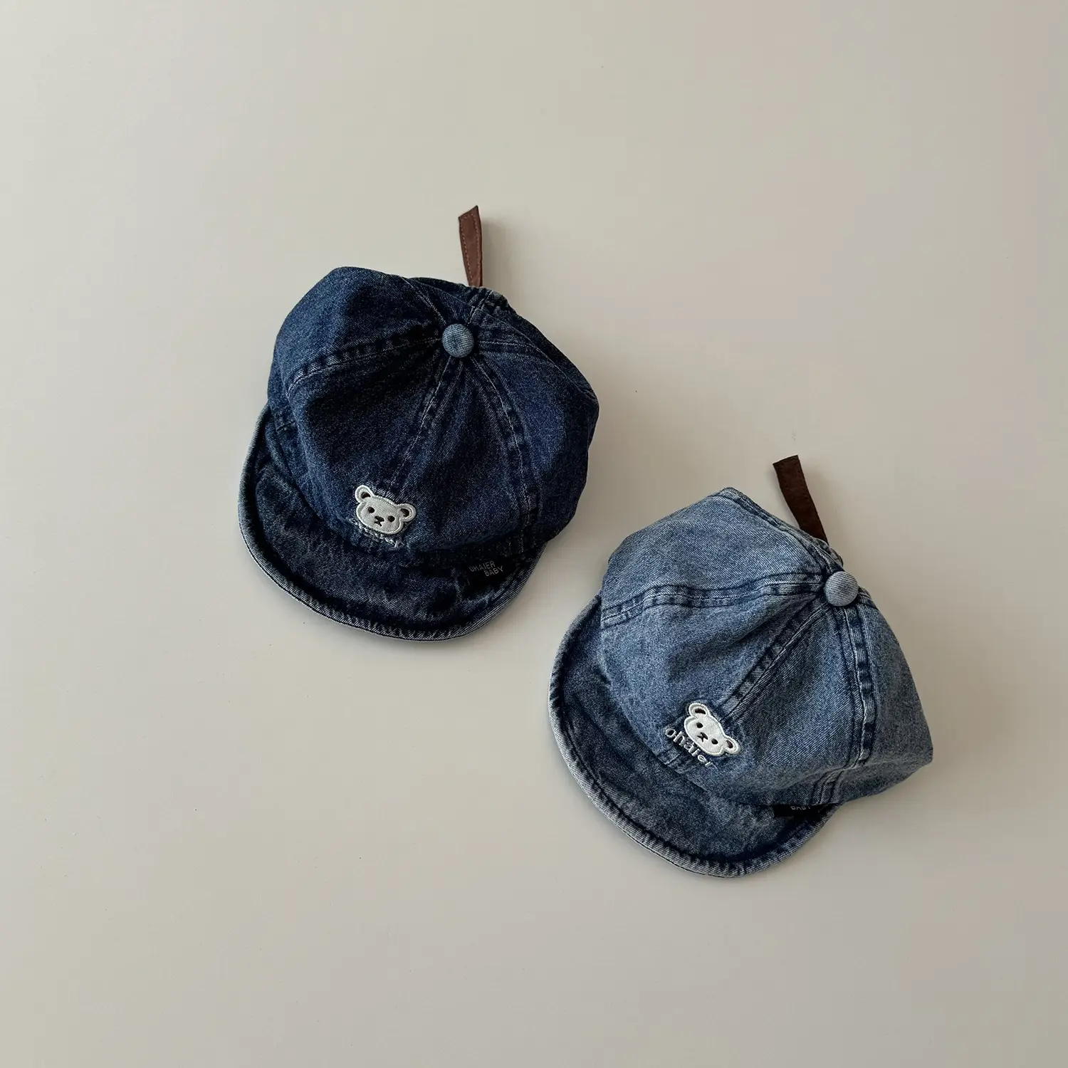Yipan Kids Denim Bear Spring Hat Set of 3 - Image 5