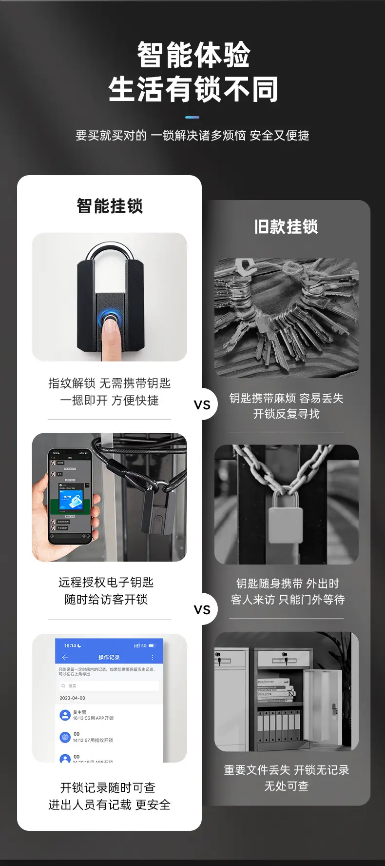 Smart Fingerprint Lock Outdoor Waterproof Bluetooth Remote — feature 3